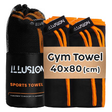 Illusion Small Microfibre Gym Towel Active Sports 40x80cm Quick Dry