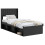 VidaXL vidaXL Bed Frame with Storage and Headboard Black 75 x 190 cm 2