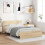 VidaXL vidaXL Bed Frame with Headboard Sonoma 137 x 190 cm Engineered Wood 1