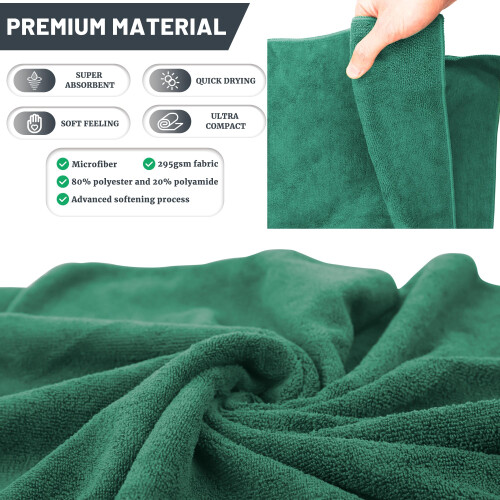 Rainleaf Microfiber Travel Towel Quick Dry Swimming Ultra Compact Dark 1
