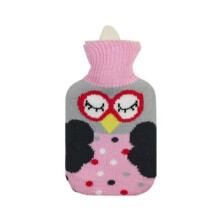 Hot water bottle, hot water bottle with removable washable knit cover, leak-proof, for providing warmth and comfort