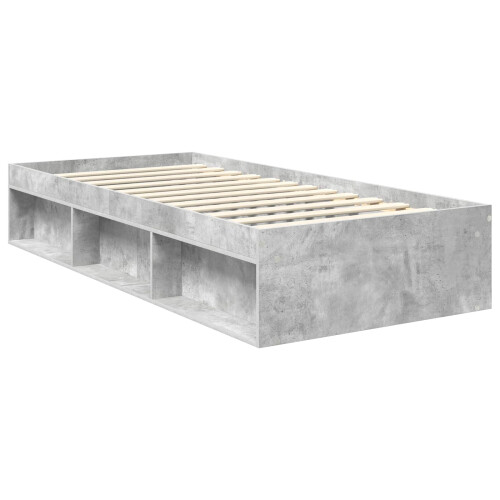 VidaXL vidaXL Bed Frame Concerte Grey 90 x 190 cm Solid Pine Wood 2