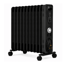 (2.5kW 11 Fin with Timer) MYLEK Oil Filled Radiator Thermostat Timer Options