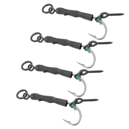 Ronnie Rig Karpfenangel Set 6# Silber 4 Haken 1