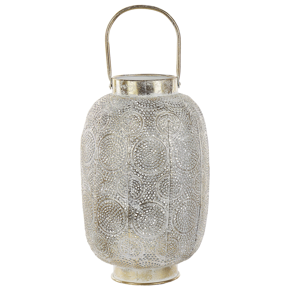 Beliani Lantern Lantau Metal 40 Cm Gold