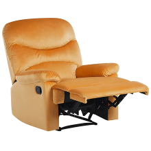 Recliner Chair ESLOV with Footrest Velvet Mustard