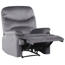 Recliner Chair ESLOV with Footrest Velvet Grey