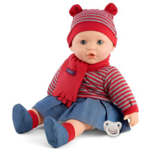 (Girl Doll) BiBi Doll 16" Lifelike Baby Doll With Freckles Sounds Sleeping Soft Body Kids Toy