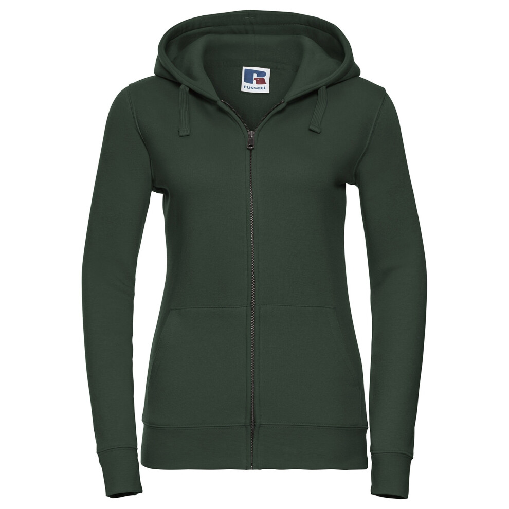 Russell (S, Bottle Green) Womens/Ladies Authentic Full Zip Hoodie
