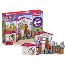 Schleich Horse Club - 32Pc Horse Box with Dog Kennel - Kids Ages 5+ | 72218 | Horse Figurine, Equestrian Toy for Girls 5+, Realistic Horse Toy