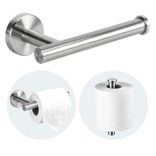 Portarotolo di carta igienica da parete in acciaio inox nichel spazzolato per bagno e toilette