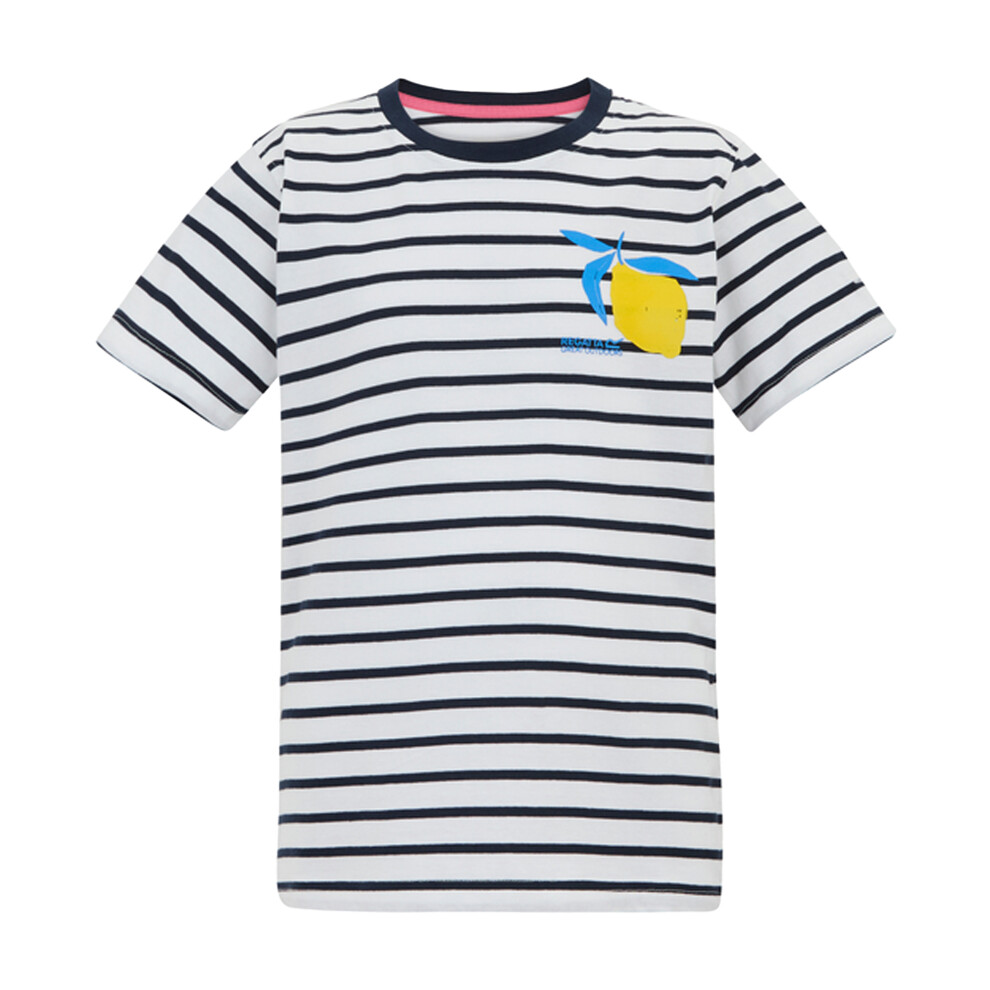 Regatta (11-12 Years, White/Navy) Childrens/Kids Bosley Stripe T-Shirt