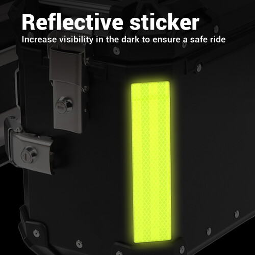 Aluminium Seitenbox Motorrad 28L mit Reflektoren