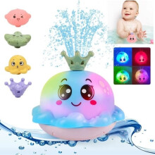 Baby Bath Toy for 1, 2, and 3 Year Olds, Children's Bath Toys, Bath Games, Baby Bath Toy, Automatic Induction Octopus LED [n531]