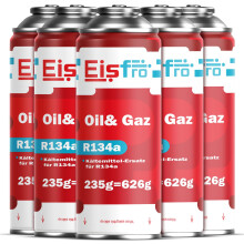 Eisfro Klimagas für Auto Klimaanlage – R134a Ersatz für Fahrzeugen von 1994 bis 2016 | 5 Stück – 235g je Dose