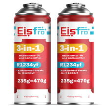 Eisfro 3in1 R1234yf Klimaanlage Nachfüllen – 2x 235g – Auto Gas Kartusche zum Nachfüllen, ECO