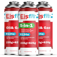 Eisfro Set: 2x R134a Ersatzgas + 1x 5in1 Kältemittel mit Dichtmittel & Öl – für Auto Klimaanlage | 3x 235g Fahrzeug Klimagas