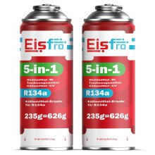 Eisfro 5en1 Refrigerante R134a x2 | 235g Aire Coche con Aceite, Sellador, Trazador UV y Protección Compresor