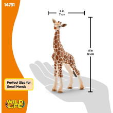 Schleich Wild Life Giraffe Calf Animal Figurine - Realistic and Highly Detailed Baby Giraffe Toy Figure, Gift for Kids Ages 3+
