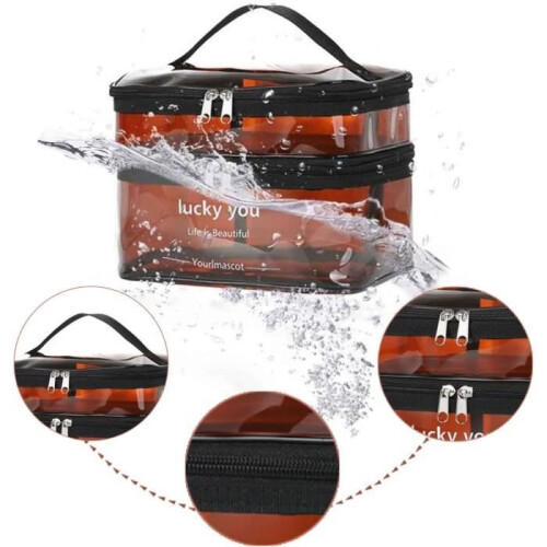 Toiletry Bag - Women's - Waterproof - Large Capacity - Double Layer - Portable Bag 2