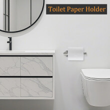 Portarotolo di carta igienica da parete in acciaio inox nichel spazzolato per bagno e cucina