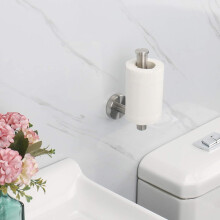 Porta rotolo di carta igienica da parete in acciaio inox nichel spazzolato – Accessori per il bagno