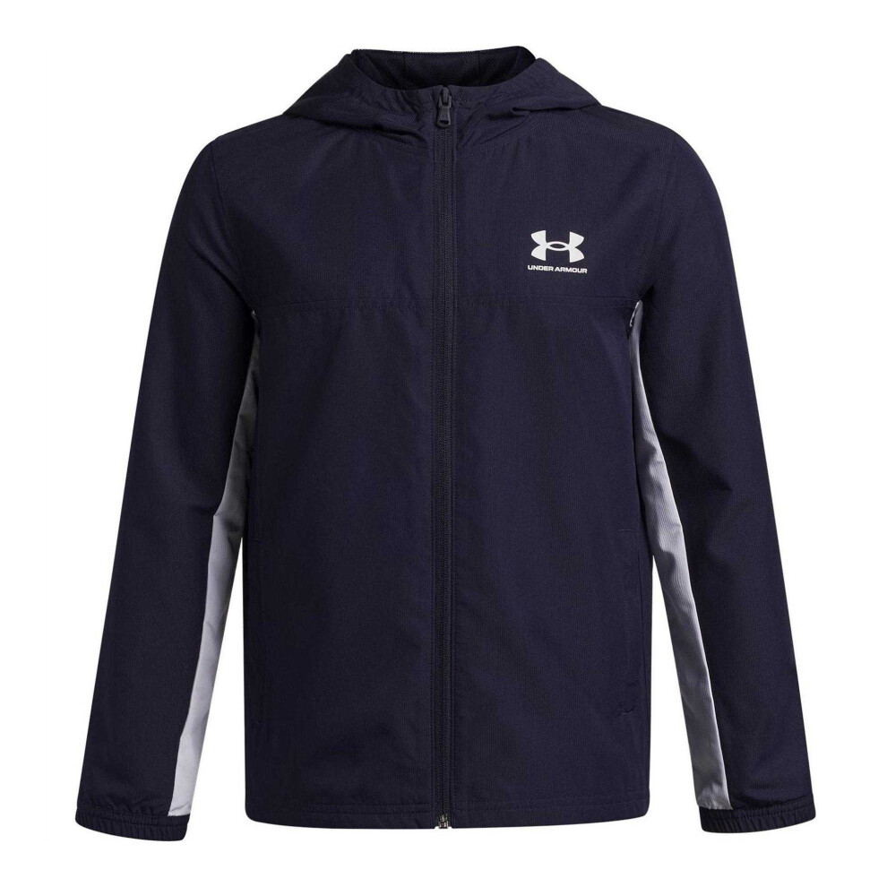 Under Armour (13 Years, Navy/White) Boys Rival Lightweight Full Zip Hoodie