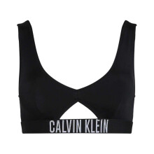 (10 UK, Black) Calvin Klein Womens/Ladies Cut Out Logo Bikini Top