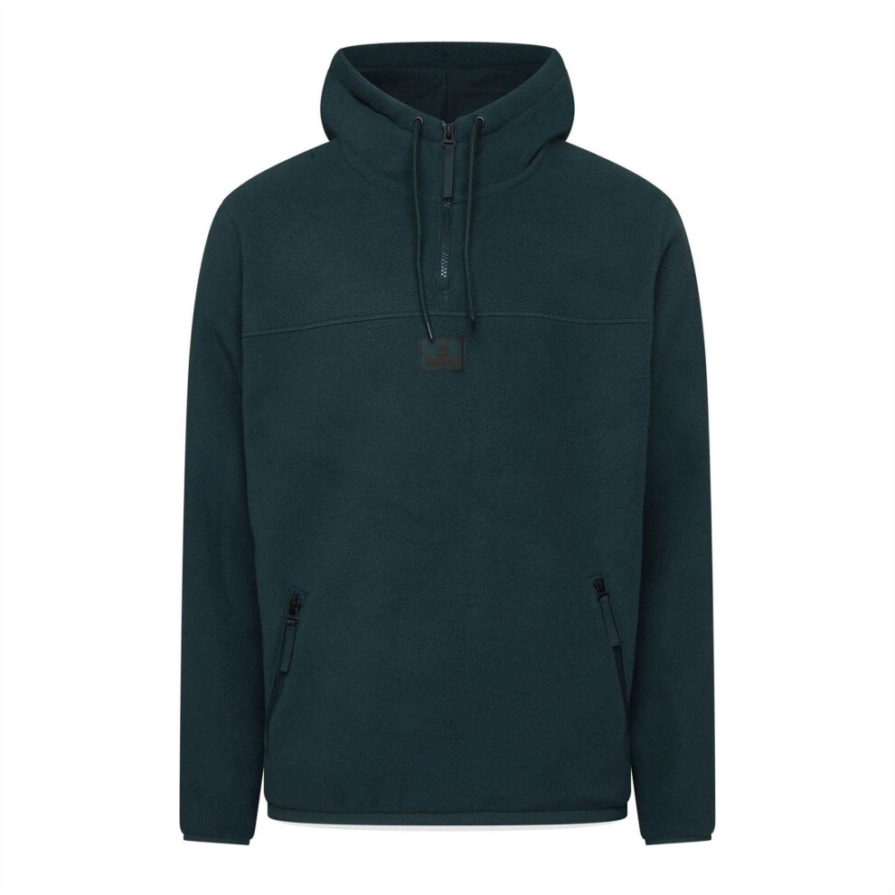 Timberland (M, Green) Mens Polar Fleece Kangaroo Pocket Hoodie