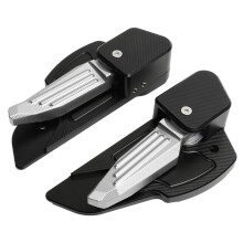 Motorcycle Automatic Extension & Fold Rear Foot Pedal Foldable for Primavera150 Sprint 150 Black+Silver
