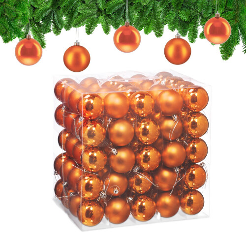 Christbaumkugeln-Set, 100 glänzende Ornamente 1