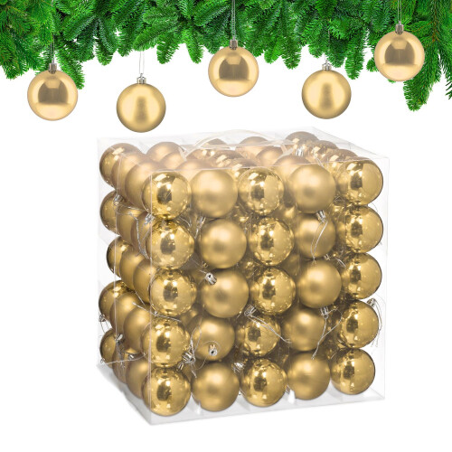 Christbaumkugeln-Set, mattes und glänzendes Finish, 100er-Pack 1