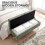 Homcom (Green) HOMCOM Storage Ottoman, Chenille Ottoman Storage Box 12