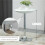 Modern Round Bar Table Height Adjustable Bistro Counter Table White 7