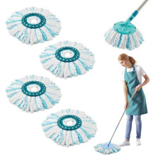 Replacement microfiber disc mop heads, 4 pieces, for the Leifheit Clean Twist disc mop system