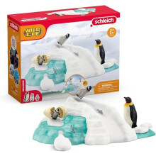 Schleich Wild Life - 14PC Penguin Family Fun Playset - Kids Ages 3+ | 42661