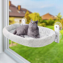 Cat Hammock Window Perch Bed Window Hanging Basket Shelf for Large Cats Foldable Sun Lounger Easy to Assemble with Suction Cup