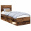 VidaXL vidaXL Bed Frame with Headboard Old Wood 75 x 190 cm Solid Pine Wood 2