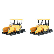 2X Alloy Diecast Paver Machine Paving Asphalt Highway Construction Truck 1:40 Engineering Vehicle Models,Yellow