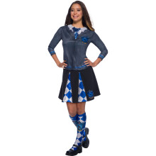 (M, Grey/Blue/White) Harry Potter Womens/Ladies Ravenclaw Costume Top