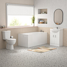 Bathroom Suite 1600mm Square Bathtub With Vanity and Toilet With Taps