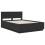 VidaXL vidaXL Bed Frame with Headboard Black 150 x 200 cm Engineered Wood 3