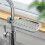 (Gray Long)Durable Stainless Steel Sink Shelf With Multipurpose Holders For Kitchen Storage 8