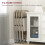 4er-Set klappbare Bürostühle, Leinenoptik, Metallbeine, Beige 8