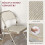 4er-Set klappbare Bürostühle, Leinenoptik, Metallbeine, Beige 6