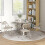4er-Set klappbare Bürostühle, Leinenoptik, Metallbeine, Beige 4