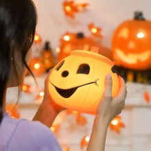 Halloween Kurpitsa Lyhty - LED-Valo - Karkkipurkki - Koriste