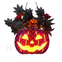 INN Halloween kurpitsa valo 34x22cm kurpitsaseppele vaahtera marja roikkuu koriste perheen ulkojuhla lyhty