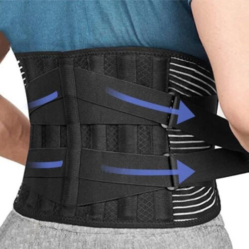 Adjustable Lumbar Support Belt, XXL Abdominal Protection Belt, Black 1
