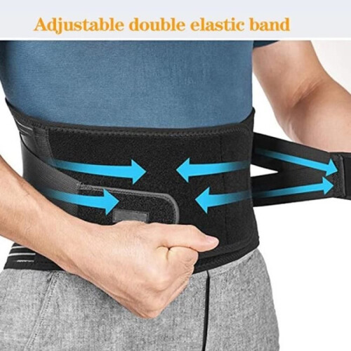 Adjustable Lumbar Support Belt, XXL Abdominal Protection Belt, Black 2